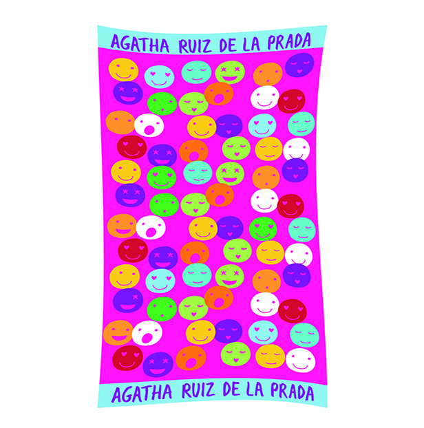 Toallón Playero Agatha Ruiz De La Prada Emoticon