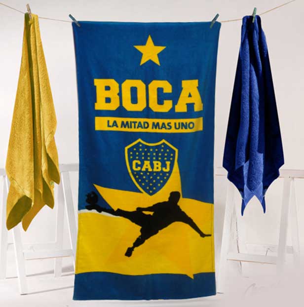 Toallón playero de Boca Juniors diseño D