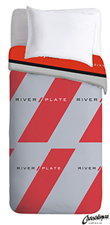 Cubrecama Matelasseado River Plate Diseño River A Red