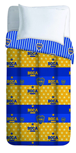 Cubrecama Matelasseado Boca Juniors Diseño Boca A Azul