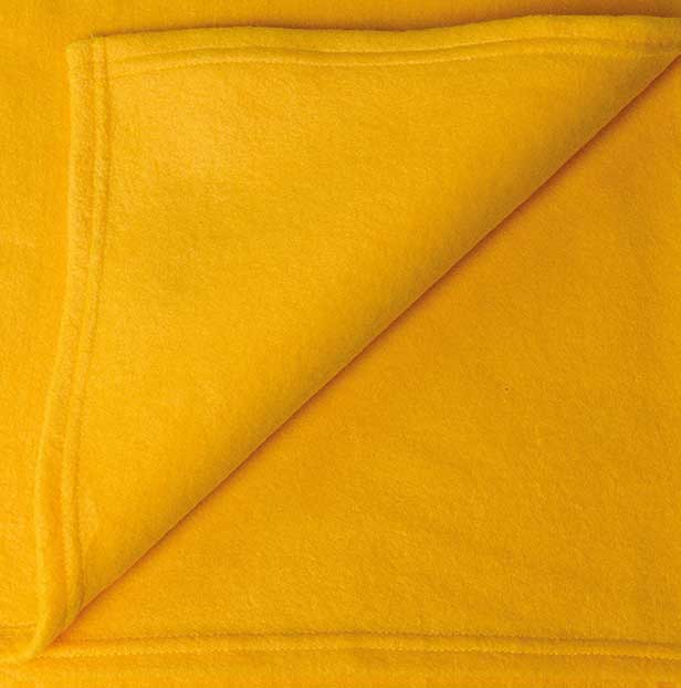 Manta Polar Lisa de polyéster línea Oro color Yellow