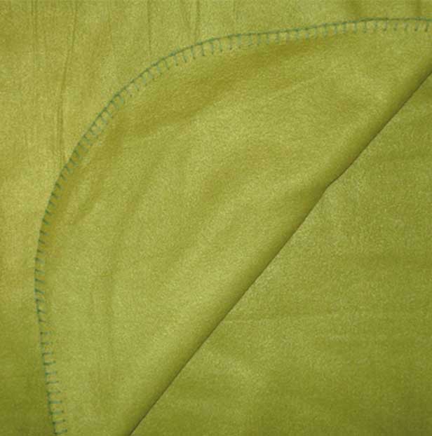 Manta Polar Lisa de polyéster línea Oro color Light green