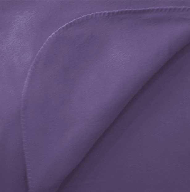 Manta Polar Lisa de polyéster línea Oro color  Violeta